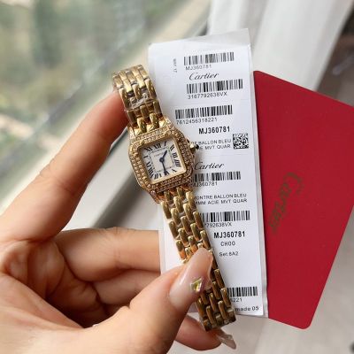 Panthere de Cartier 27*37MM Swiss Quartz Movement Gold Bracelet Women Watch
